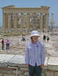 Mieko at the Parthenon