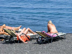 black sand beach
