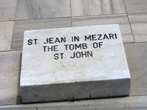 tomb marker, St. John