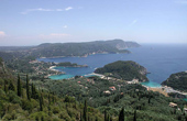 Looking down on Paleokastritsa